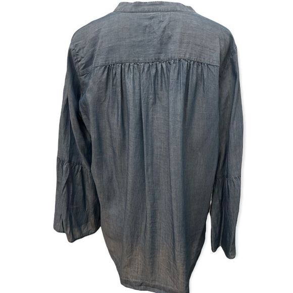Loft "The Softened Shirt" Chambray Blouse - Picture 2 of 4